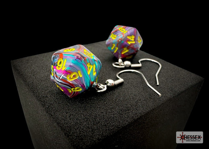 Hook Earrings Festive Mosaic Mini-Poly D