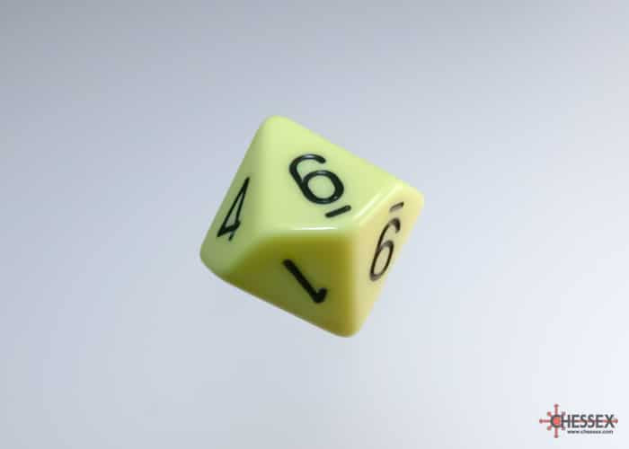 Opaque Pastel Yellow/black D10 Dobbelsteen Set (10 stuks)