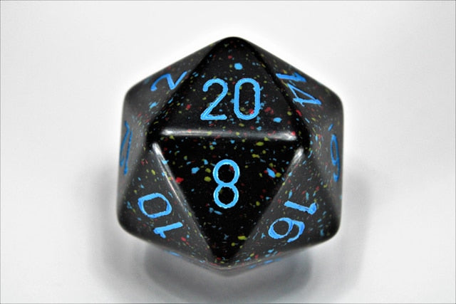 Blue Stars Speckled 34mm D20