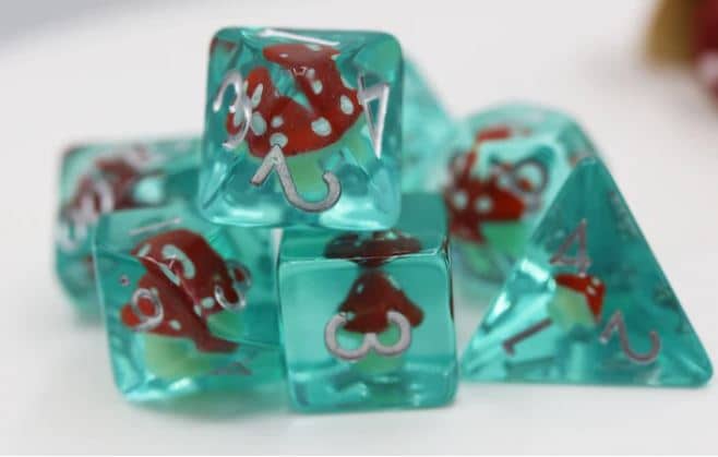 Power Up Mushroom RPG Dice Set