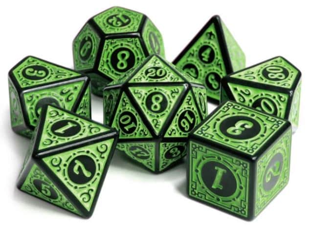 Magic Flame - Green RPG Dice Set