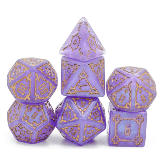 Huge Purple Castle Dice Set - 25mm