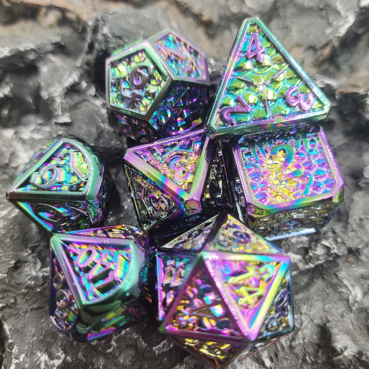 Metal Polyhedral Dice Set Dazzle