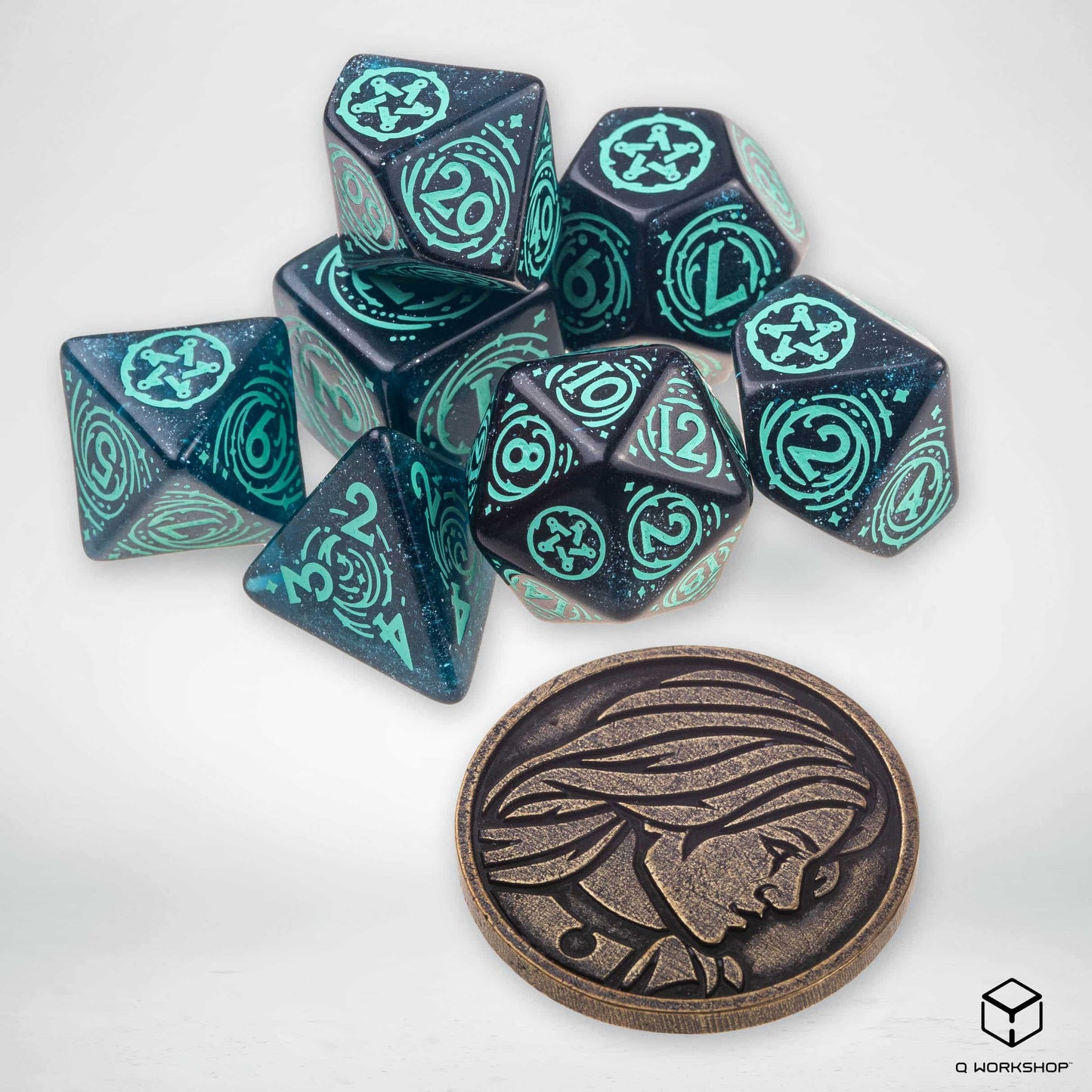 The Witcher Dice Set - Yennefer - Sorceress Supreme (7 pcs + coin)