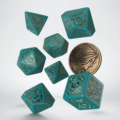 The Witcher Dice Set - Triss - The Beautiful Healer (7 pcs + coin)