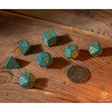 The Witcher Dice Set - Triss - The Beautiful Healer (7 pcs + coin)