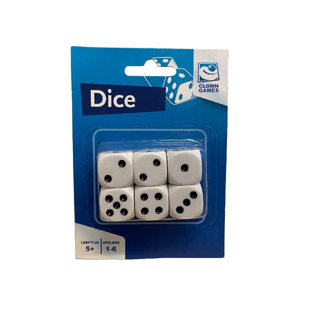 Clown Dobbelstenen (6 stuks)