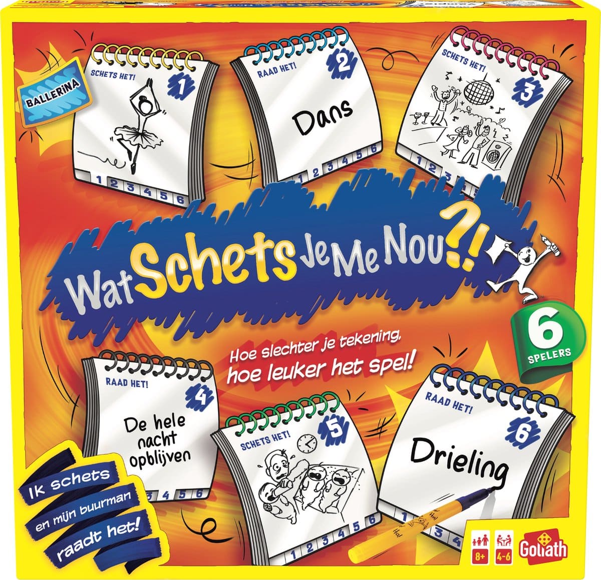 Wat schets je me nou?! 6 spelers - grote verpakking