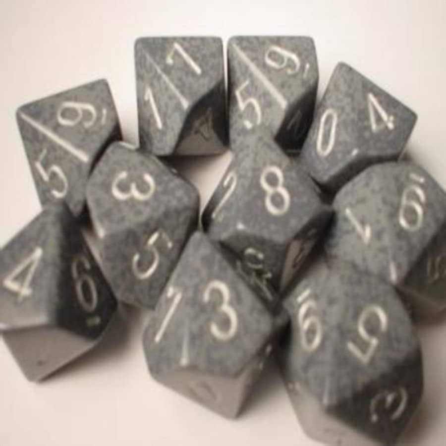 Hi-Tech Speckled D10 Dobbelsteen Set (10 stuks)