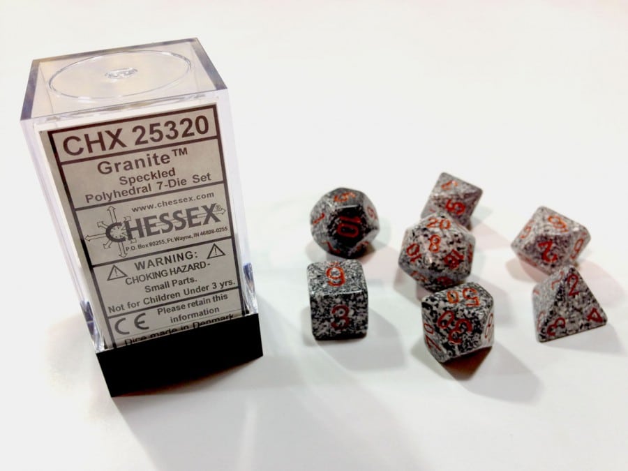Granite Speckled Polydice Dobbelsteen Set (7 stuks)