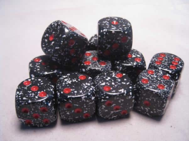 Space Speckled D6 16mm Dobbelsteen Set (12 stuks)