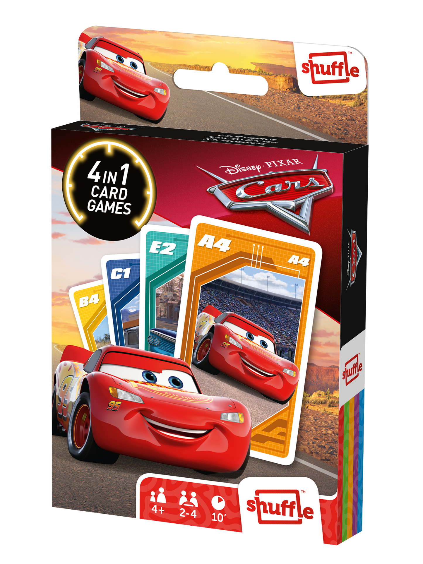 Shuffle – Autos – 4-in-1-Kartenspiel