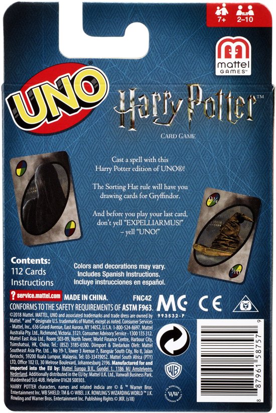 Uno Harry Potter (Engelstalig)