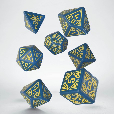 Arcade - Blue & Yellow Dice Set (7)