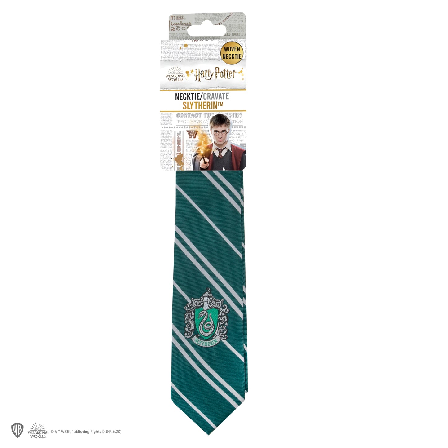 Harry Potter Woven Crest Tie Slytherin - New Edition