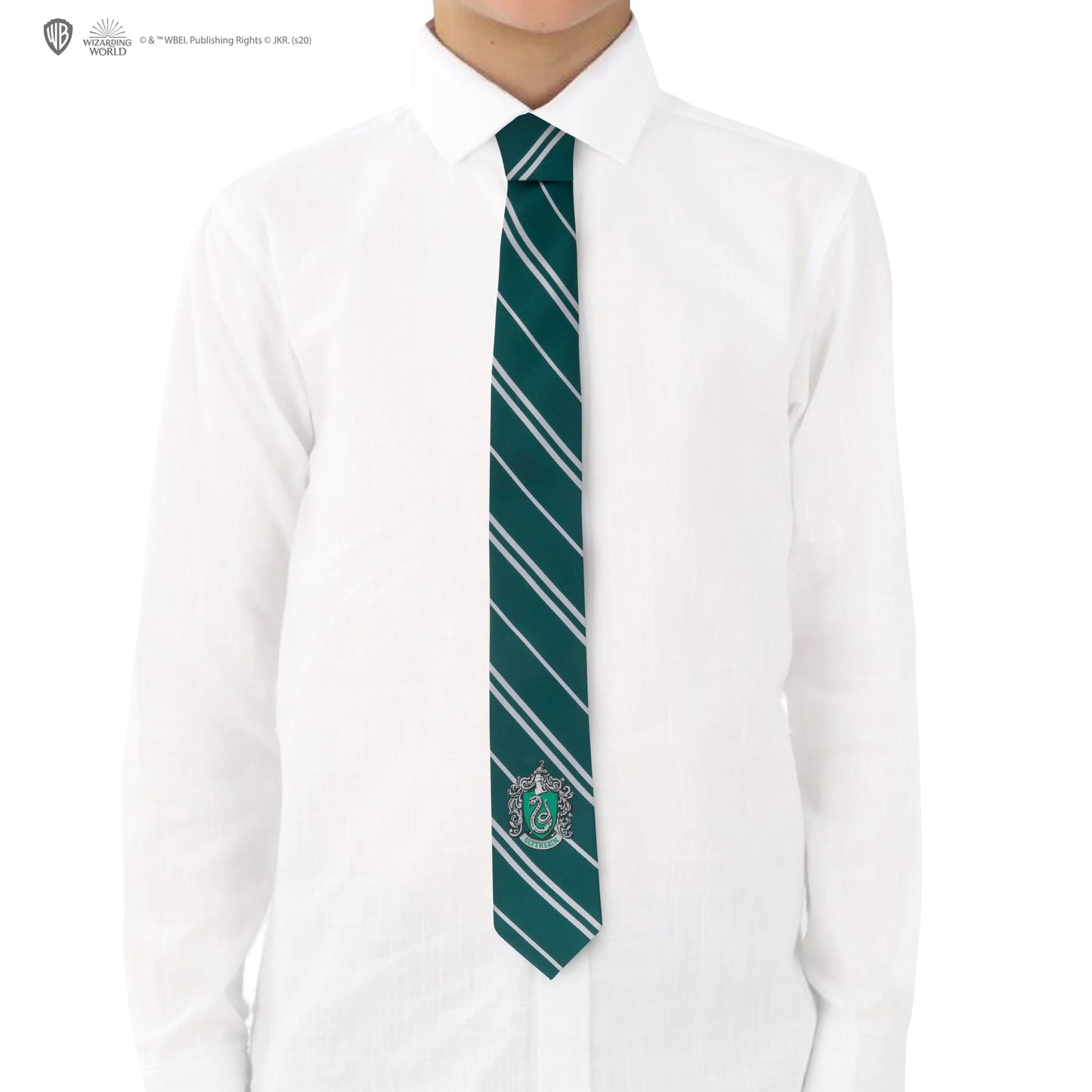 Harry Potter Kids Woven Crest Tie Slytherin - New Edition