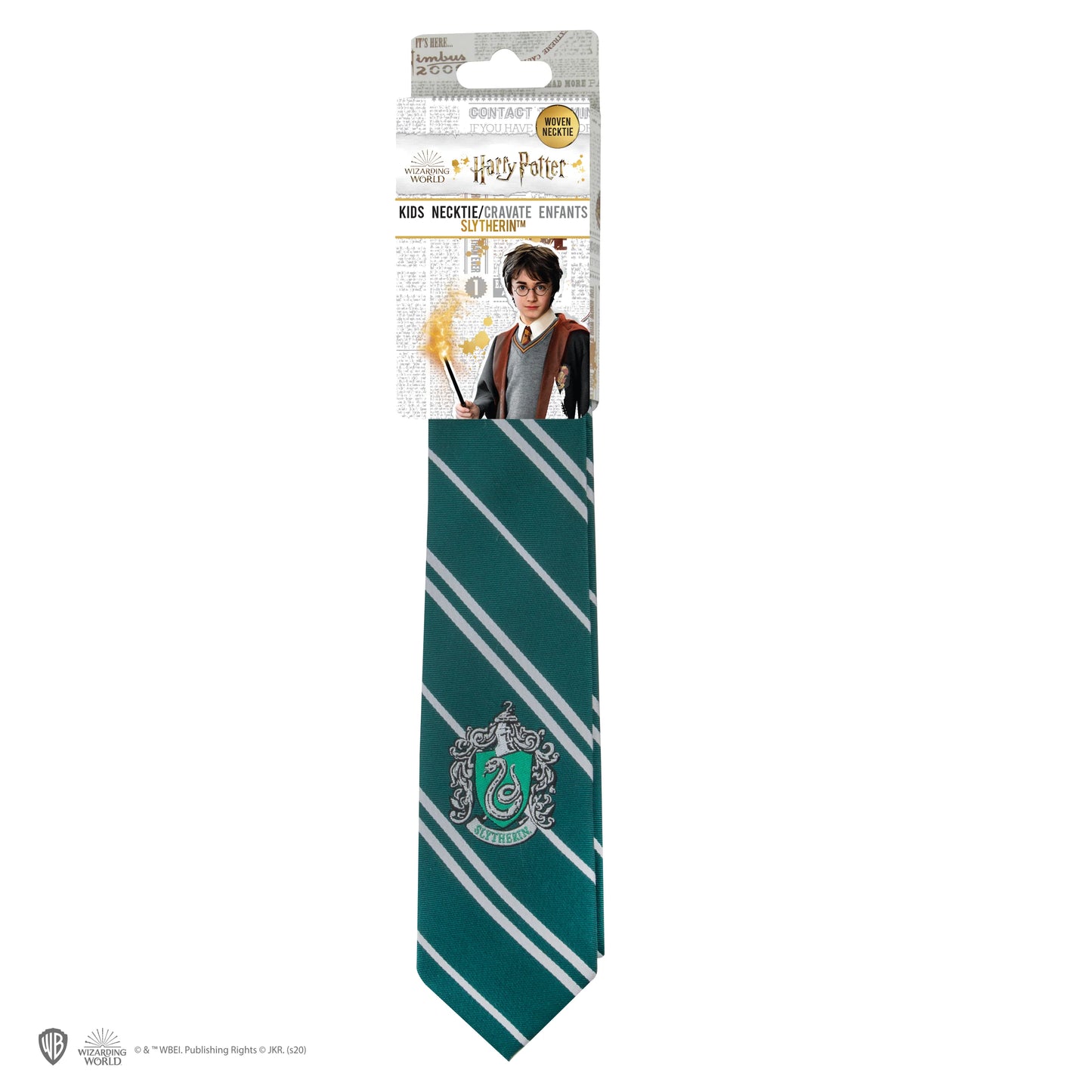 Harry Potter Kids Woven Crest Tie Slytherin - New Edition