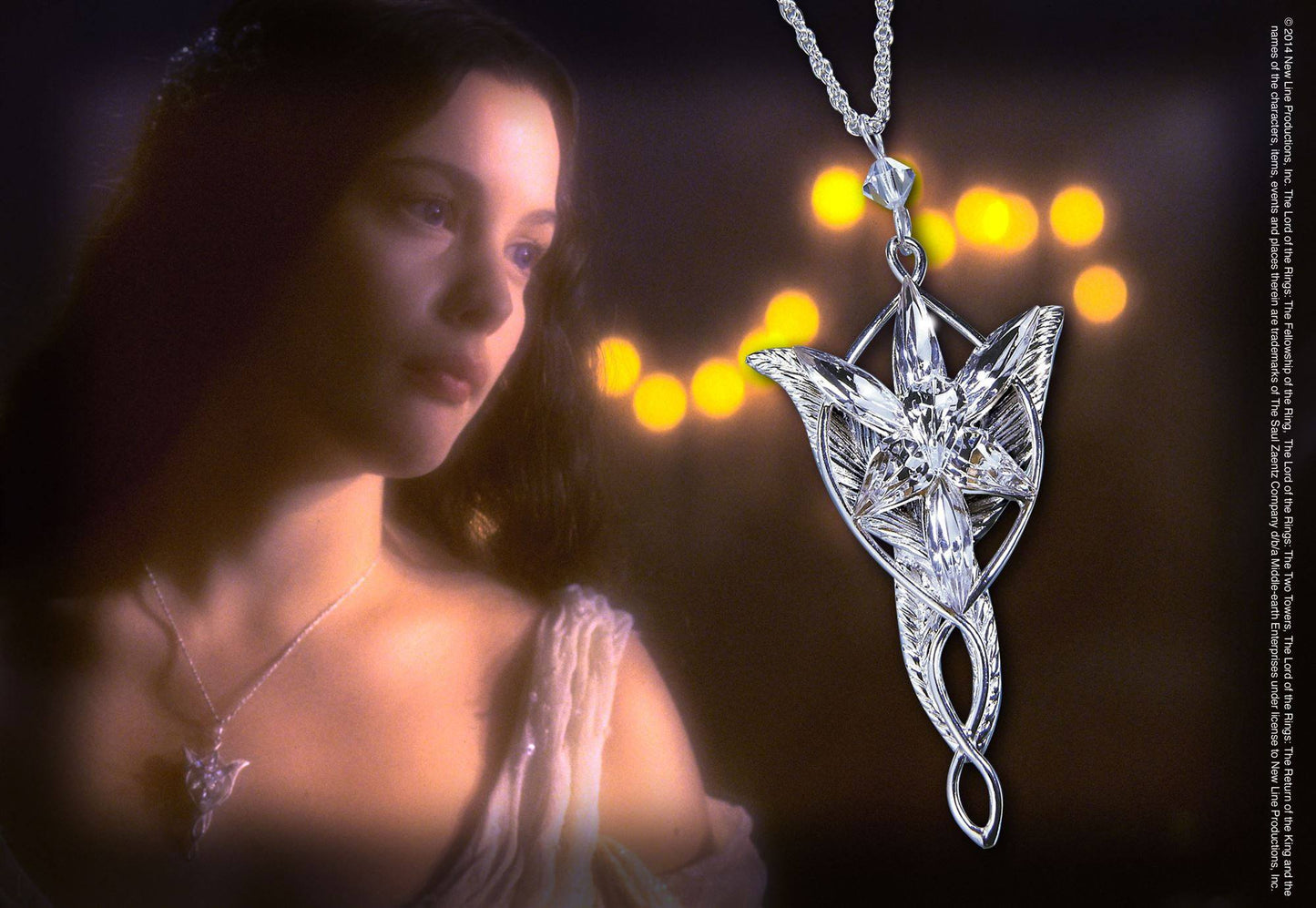 Herr der Ringe-Anhänger Arwens Abendstern (Sterlingsilber)
