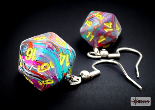 Hook Earrings Festive Mosaic Mini-Poly D
