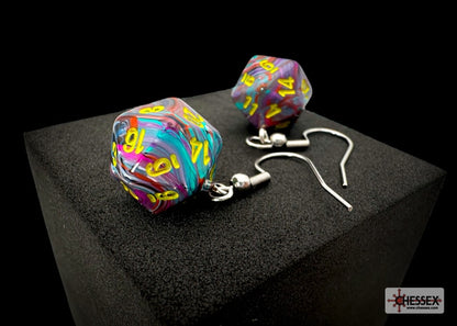 Hook Earrings Festive Mosaic Mini-Poly D