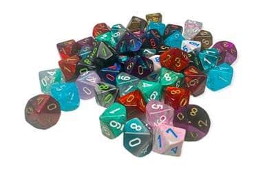 Assorted Loose Mini-Polyhedral D10 Dobbelsteen Set (50 stuks)