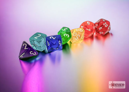 Prism Translucent GM en Beginner Player Polydice Dobbelsteen Set (7 stuks)