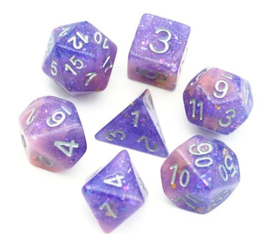 Pink & Purple Seabed Treasure RPG Dice Set