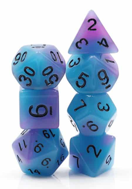Glow in the Dark Supernova RPG Dice Set
