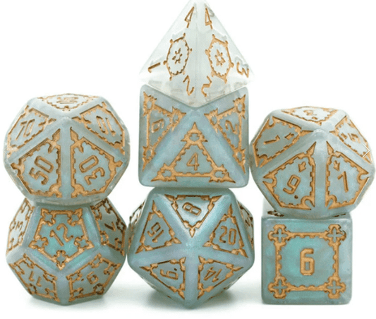 Huge Gray Castle Dice Set - 25mm