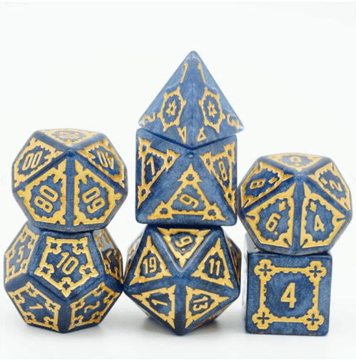 Huge Blue Castle Dice Set - 25mm