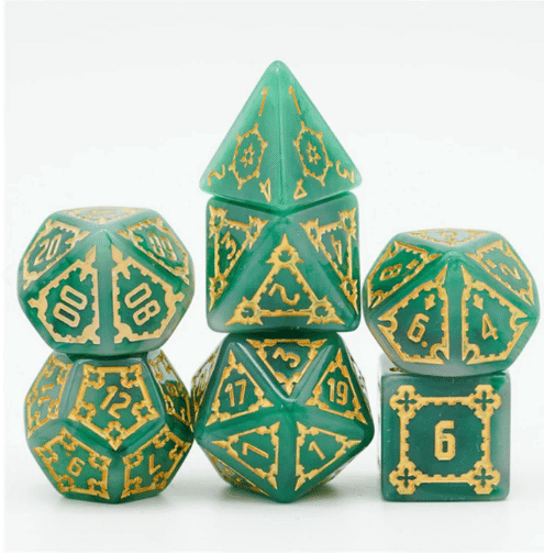 Huge Green Castle Dice Set - 25mm