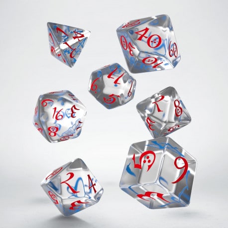 Classic RPG - Translucent & Blue-Red Dice Set (7)