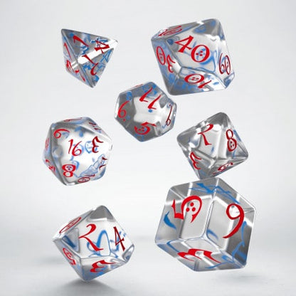 Classic RPG - Translucent & Blue-Red Dice Set (7)