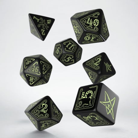 Call of Cthulhu - Black & Glow-in-the-dark Dice Set (7)
