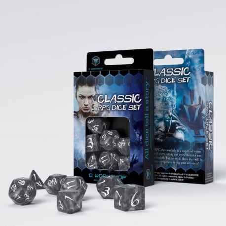 Classic RPG - Smoky & White Dice Set (7)