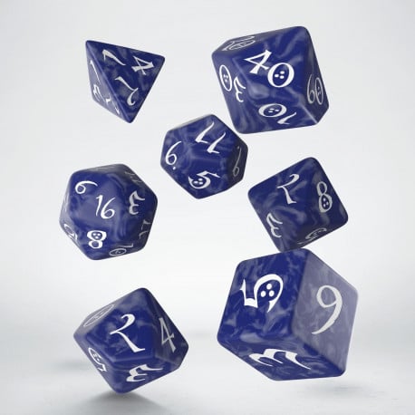 Classic RPG - Cobalt & White Dice Set (7)