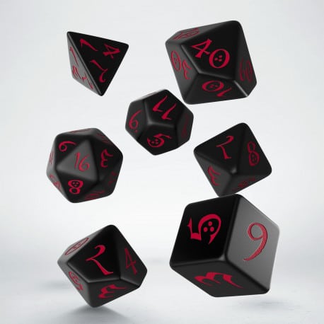 Classic RPG - Black & Red Dice Set (7)
