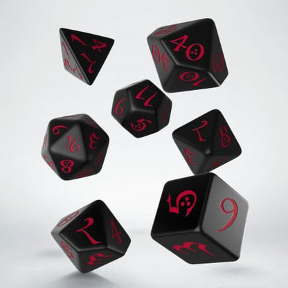 Classic RPG - Black & Red Dice Set (7)