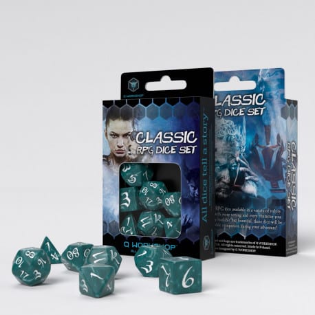 Classic RPG - Stormy & White Dice Set (7)