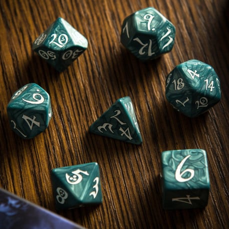 Classic RPG - Stormy & White Dice Set (7)