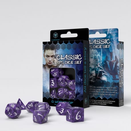 Classic RPG - Lavender & White Dice Set (7)
