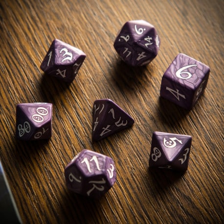 Classic RPG - Lavender & White Dice Set (7)