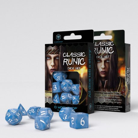 Classic Runic - Glacier & White Dice Set (7)