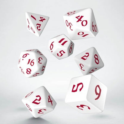 Classic Runic - White &amp; Red Dice Set (7)