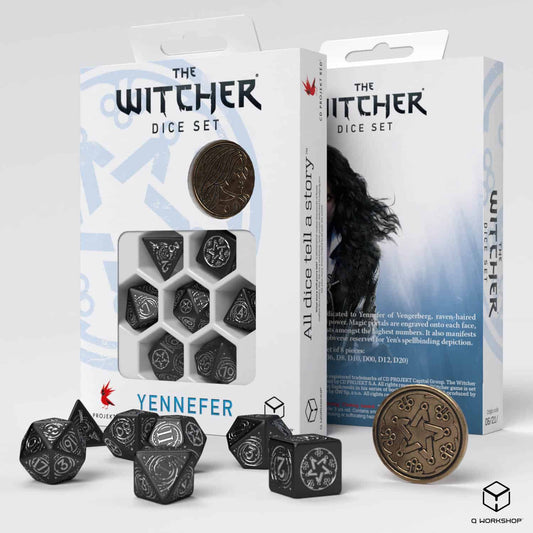 The Witcher Dice Set - Yennefer - The Obsidian Star (7 pcs + coin)