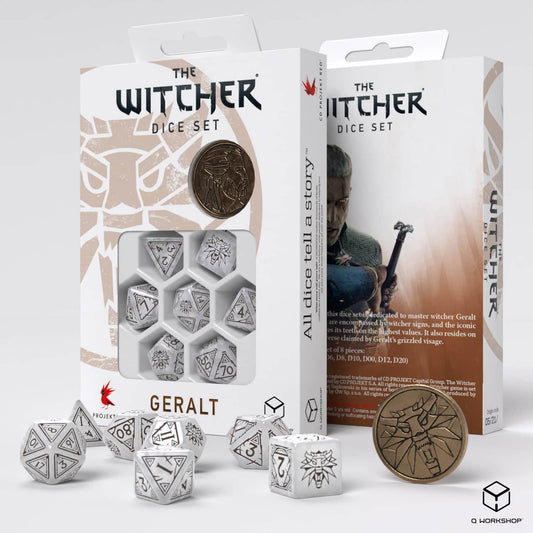 The Witcher Dice Set - Geralt - The White Wolf (7 pcs + coin)