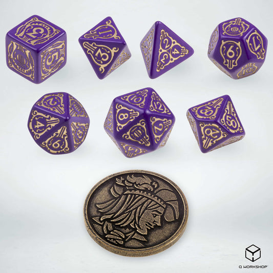 The Witcher Dice Set - Dandelion - Viscount de Lettenhove (7 pcs + coin)