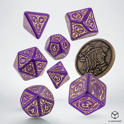 The Witcher Dice Set - Dandelion - Viscount de Lettenhove (7 pcs + coin)