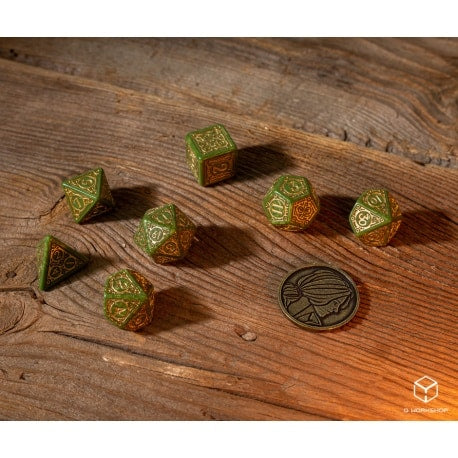 The Witcher Dice Set - Triss - The Fourteenth of the Hill (7 pcs + coin)