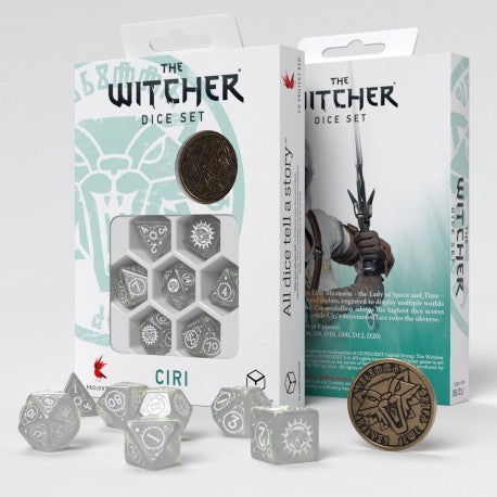 The Witcher Dice Set - Ciri - The Lady of Space and Time (7 pcs + coin)